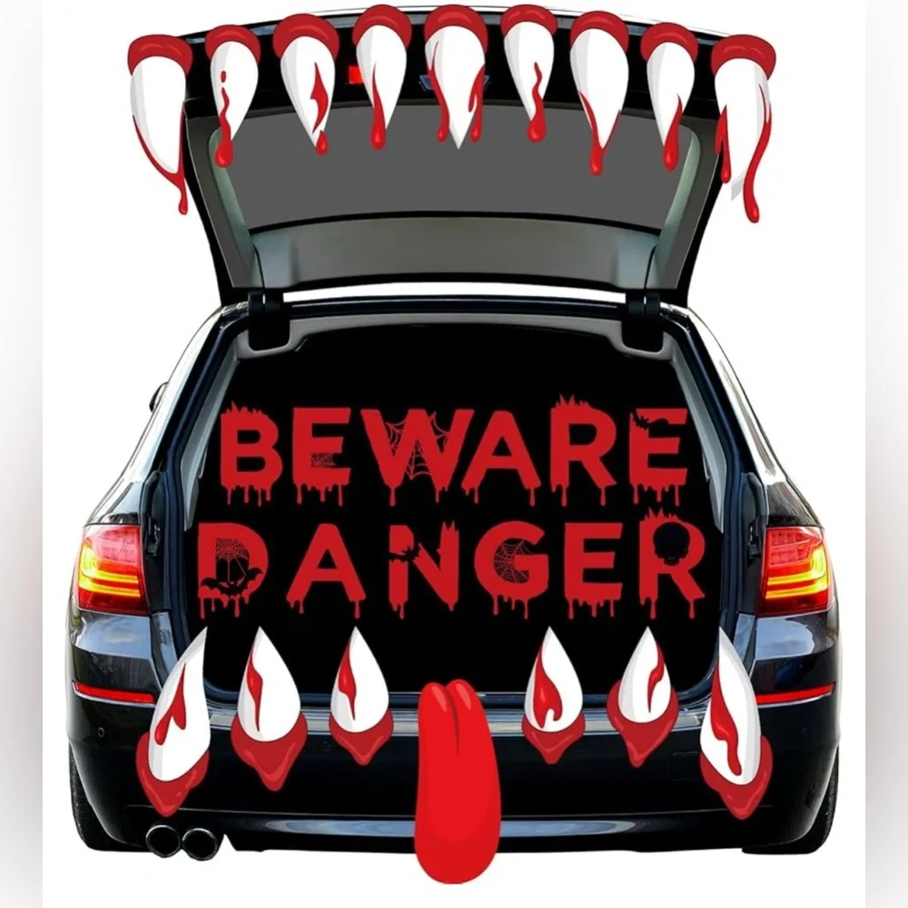 Halloween Trunk or Treat Vampire Mouth Decoration Kit Halloween Car Trunk